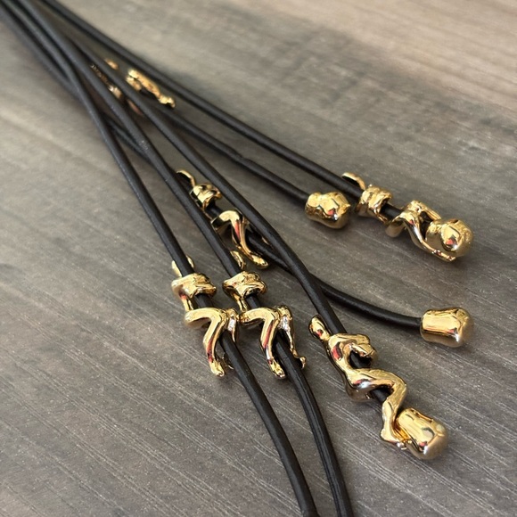 UNO de 50 Gold and Black Cord Necklace - Picture 2 of 12